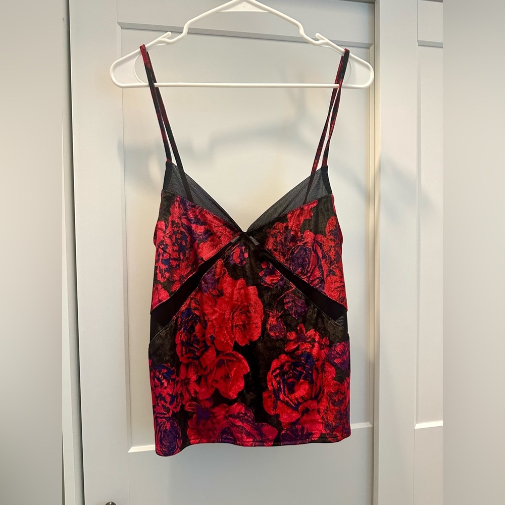 Tildon velvet & sheer floral tank top from
Nordstrom NWOT